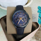 Fossil Tailor Blue Dial Blue Leather Strap Watch for Women - ES4092 Authentic Buy Shop Now