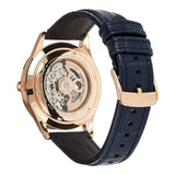 Emporio Armani Meccanico Automatic White Dial Blue Leather Strap Watch For Men - AR1947 Authentic Buy Shop Now