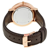 Movado Ultra Slim Silver Dial Brown Leather Strap Watch For Women - 0607093 Authentic Buy Shop Now