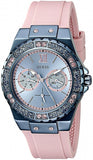Guess Limelight Blue Dial Pink Rubber Strap Watch For Women - W0775L5 Authentic Buy Shop Now