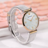Emporio Armani Gianni T Bar Mother of Pearl Dial Silver Mesh Bracelet Watch For Women - AR2068 Authentic Buy Shop Now