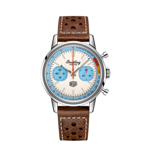 Breitling Top Time Deus Limited Edition White Dial Brown Leather Strap Watch for Men - A233112A1A1X1 Authentic Buy Shop Now