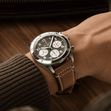 Breitling Avi Chronograph 42 Curtiss Warhawk Green Dial Brown Leather Strap Watch for Men - A233802A1L1X1 Authentic Buy Shop Now