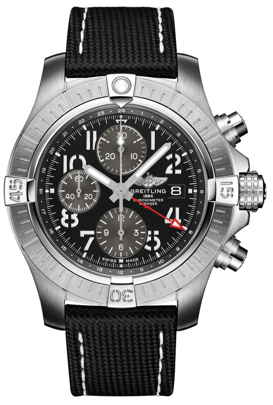 Breitling Avenger B01 Chronograph GMT Black Dial Black Nylon Strap Watch for Men - A24315101B1X1 Authentic Buy Shop Now