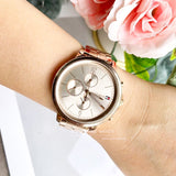 Tommy Hilfiger Madison Chronograph Quartz Rose Gold Dial Rose Gold Steel Strap Watch For Women - 1782190 Authentic Buy Shop Now
