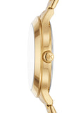 Michael Kors Slim Runway Crystals Gold Dial Gold Steel Strap Watch for Women - MK4659 Authentic Buy Shop Now