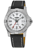 Breitling Avenger Automatic GMT 43 White Dial Black Nylon Strap Watch for Men - A32397101A1X1 Authentic Buy Shop Now