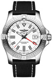 Breitling Avenger Automatic GMT 43 White Dial Black Nylon Strap Watch for Men - A32397101A1X1 Authentic Buy Shop Now