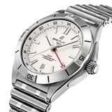 Breitling Chronomat GMT 40 White Dial Silver Steel Strap Watch for Men - A32398101A1A1 Authentic Buy Shop Now