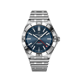 Breitling Chronomat GMT 40 Blue Dial Silver Steel Strap Watch for Men - A32398101C1A1 Authentic Buy Shop Now