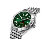Breitling Chronomat GMT 40 Green Dial Silver Steel Strap Watch for Men - A32398101L1A1 Authentic Buy Shop Now