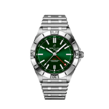 Breitling Chronomat GMT 40 Green Dial Silver Steel Strap Watch for Men - A32398101L1A1 Authentic Buy Shop Now