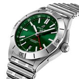 Breitling Chronomat GMT 40 Green Dial Silver Steel Strap Watch for Men - A32398101L1A1 Authentic Buy Shop Now