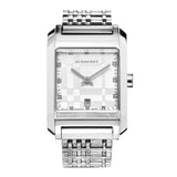Burberry Heritage Diamond White Dial Silver Stainless Steel Strap Watch for Women - BU1583 Authentic Buy Shop Now