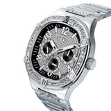 Guess Duke Glitz Black Dial Silver Steel Strap Watch For Men - GW0576G1 Authentic Buy Shop Now