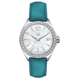 Tag Heuer Formula 1 Quartz Diamonds Mother of Pearl Dial Blue Leather Strap Watch for Women - WBJ131A.FC8256 Authentic Buy Shop Now