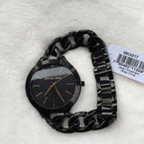 Michael Kors Slim Runway Black Dial Black Steel Strap Watch for Women - MK3317 Authentic Buy Shop Now