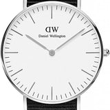 Daniel Wellington Classic Cornwall White Dial Black Nylon Strap Watch For Men - DW00100260 Authentic Buy Shop Now