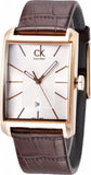 Calvin Klein Window Silver Dial Brown Leather Strap Watch for Men - K2M21620 Authentic Buy Shop Now