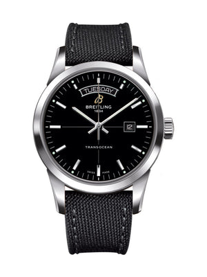 Breitling Transocean Day & Date 43mm Black Dial Black Nylon Strap Mens Watch - A4531012/BB69/109W/A20 BA.1 Authentic Buy Shop Now