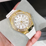 Guess Venus Diamonds White Dial White Rubber Strap Watch for Women - GW0118L5 Authentic Buy Shop Now