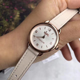 Coach Delancey White Dial White Leather Strap Watch for Women - 14502790 Authentic Buy Shop Now