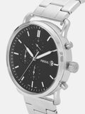 Fossil The Commuter Black Dial Silver Steel Strap Watch for Men - FS5399 Authentic Buy Shop Now