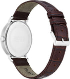 Hugo Boss Corporal Blue Dial Brown Leather Strap Watch for Men - 151363 Authentic Buy Shop Now