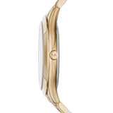 Michael Kors Slim Runway Green Dial Gold Steel Strap Watch for Women - MK3435 Authentic Buy Shop Now