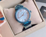 Guess Soho Diamonds Blue Dial Blue Mesh Bracelet Watch For Women - W0638L3 Authentic Buy Shop Now