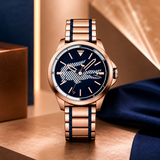 Lacoste Capbreton Blue Dial Two Tone Steel Strap Watch for Women - 2010963 Authentic Buy Shop Now