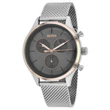 Hugo Boss Companion Chronograph Grey Dial Silver Mesh Bracelet Watch For Men - 1513549 Authentic Buy Shop Now