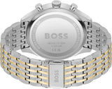 Hugo Boss Gregor Chronograph Silver Dial Two Tone Steel Strap Watch For Men - 1514053 Authentic Buy Shop Now