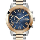 Guess Atlas Chronograph Blue Dial Two Tone Steel Strap Watch for Men - W0668G6 Authentic Buy Shop Now