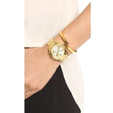 Michael Kors Bradshaw Chronograph White Dial Gold Steel Strap Watch For Women - MK6266 Authentic Buy Shop Now
