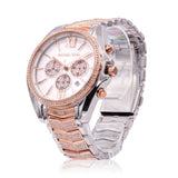 Michael Kors Whitney Chronograph Silver Dial Two Tone Steel Strap Watch For Women - MK7225 Authentic Buy Shop Now