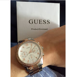 Guess Mini Spectrum Quartz Silver Dial Two Tone Steel Strap Watch For Women - W0122L1 Authentic Buy Shop Now