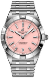 Breitling Chronomat 32 Diamonds Pink Dial Silver Steel Strap Watch for Women - A77310101K1A1 Authentic Buy Shop Now