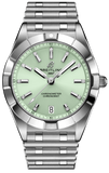 Breitling Chronomat 32 Diamonds Green Dial Silver Steel Strap Watch for Women - A77310101L1A1 Authentic Buy Shop Now