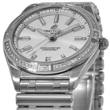 Breitling Chronomat 32 Diamonds White Dial Silver Steel Strap Watch for Women - A77310591A1A1 Authentic Buy Shop Now