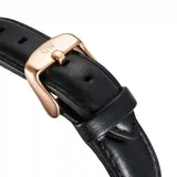 Daniel Wellington Classic Sheffield White Dial Black Leather Strap Watch For Men - DW00100084 Authentic Buy Shop Now