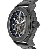 Fossil Modern Machine Automatic Silver Dial Black Steel Strap Watch for Men - ME3080 Authentic Buy Shop Now