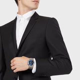 Emporio Armani Aviator Chronograph Blue Dial Silver Steel Strap Watch For Men - AR11238 Authentic Buy Shop Now