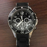 Marc Jacobs Rock Chronograph Black Dial Black Silicone Strap Watch for Women - MBM2551 Authentic Buy Shop Now