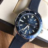 Tag Heuer Aquaracer Blue Dial Blue Rubber Strap Watch for Men - WAY111C.FT6155 Authentic Buy Shop Now
