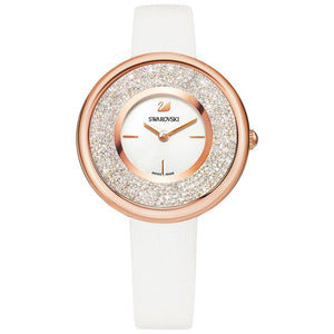 Swarovski Crystalline Pure White Dial White Leather Strap Watch for Women - 5376083 Authentic Buy Shop Now