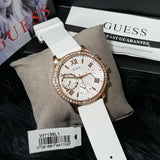 Guess Solar White Dial White Rubber Strap Watch For Women - W1135L1 Authentic Buy Shop Now