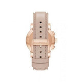 Burberry The City Chronograph Rose Gold Dial Beige Leather Strap Watch For Women - BU9702 Authentic Buy Shop Now