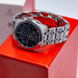 Tissot Couturier Chronograph Black Dial Silver Steel Strap Watch For Men - T035.617.11.051.00 Authentic Buy Shop Now