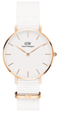 Daniel Wellington Classic Petite Dover White Dial White Nylon Strap Watch For Women - DW00100311 Authentic Buy Shop Now